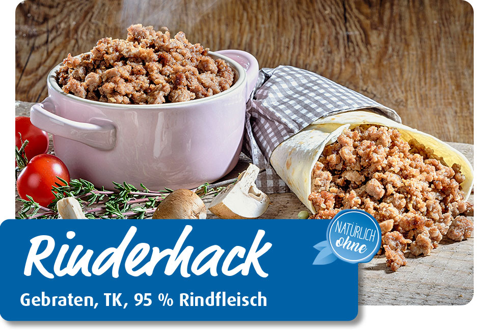 Rinderhack: Gebraten, TK, 95% Rinderhack