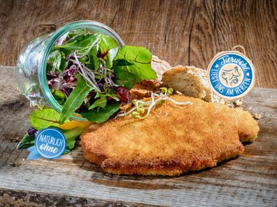 Deutsches Lachsschnitzel vom Schwein